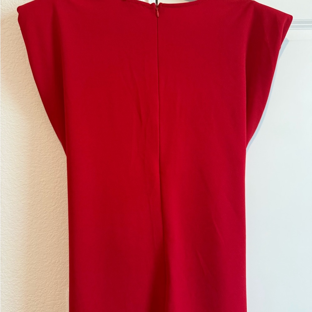 Fashion Nova Bright Red Jumpsuit with Waist Tie - Picture 4 of 4